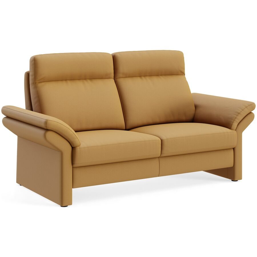 Sofa Albula Gelb Leder 182 cm 89 cm - Farbe: Mercury curcuma - Material: Echtleder - Möbel Konfigurator: Traummöbel individuell zusammenstellen - Sofa
