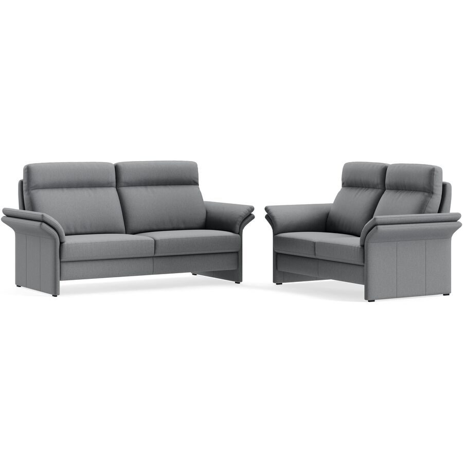 Polstergruppe Albula Grau Stoff 286 cm 241 cm - Farbe: Roma anthrazit - Material: Echtstoff - Möbel Konfigurator: Traummöbel individuell