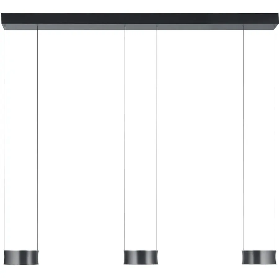 Designer-Pendellampe Bankamp Impact anthrazit dimmbar - Farbe: anthrazit eloxiert - Lichtfarbe: Warmweiss - Kaltes Tagesweiss - Designer-Pendellampe
