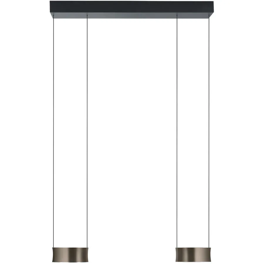 Designer-Pendellampe Bankamp Impact bronze dimmbar - Farbe: Bronze eloxiert - Lichtfarbe: Warmweiss - Kaltes Tagesweiss - Designer-Pendellampe