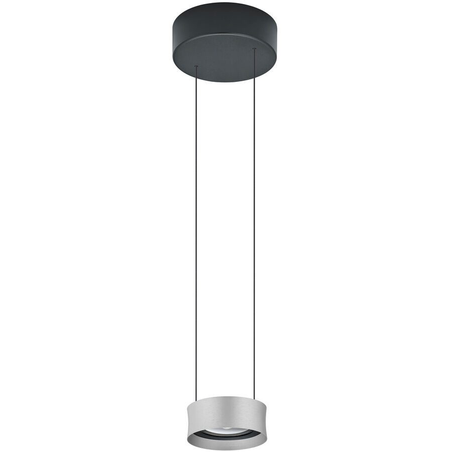 Designer-Pendellampe Bankamp Impact aluminium matt dimmbar - Lichtfarbe: Warmweiss - Kaltes Tagesweiss - Designer-Pendellampe