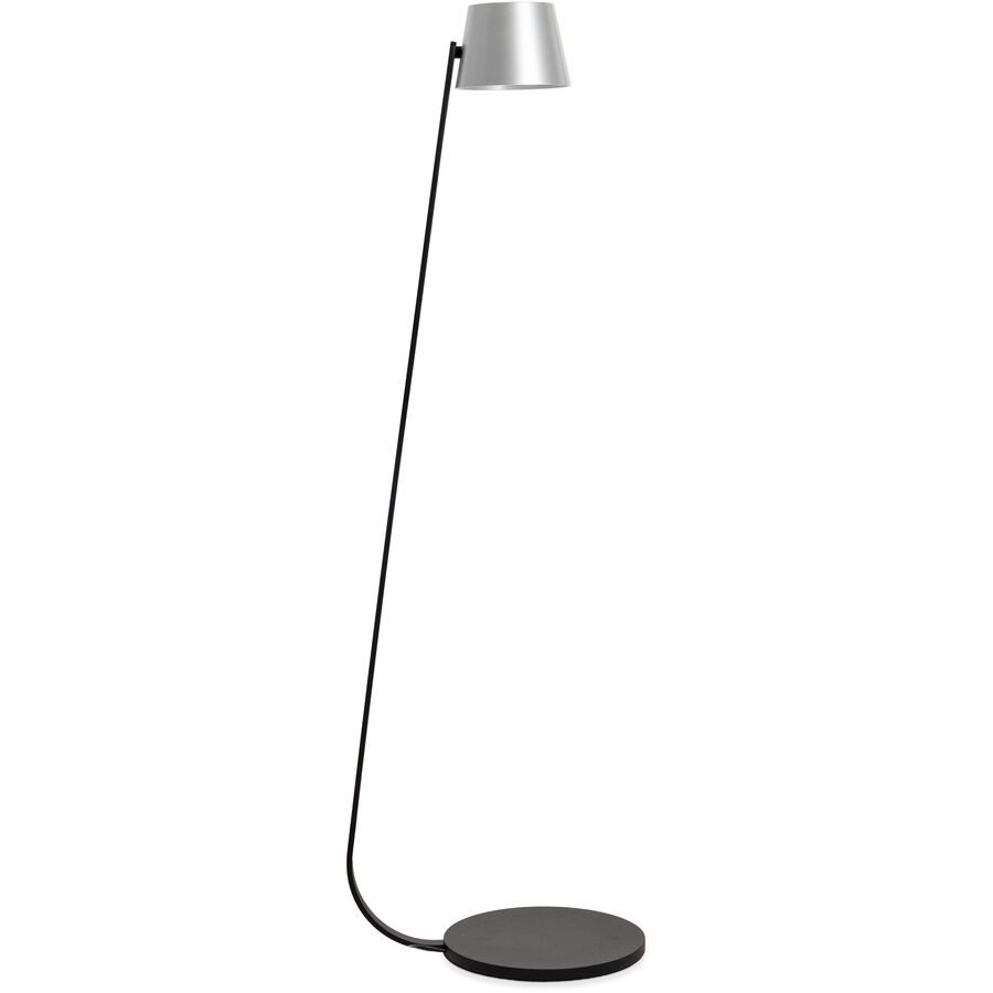 Designer-Stehlampe Bankamp Bo aluminium matt dimmbar H 132 cm - Farbe: Aluminum matt - LED - Lichtfarbe: Warmweiss - Designer-Stehlampe- LED