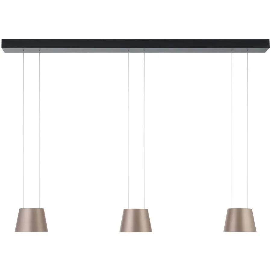 Designer-Pendellampe Bankamp Bo bronze dimmbar - Farbe: Bronze eloxiert - LED - Lichtfarbe: Warmweiss - Material: Stahl - Designer-Pendellampe- LED