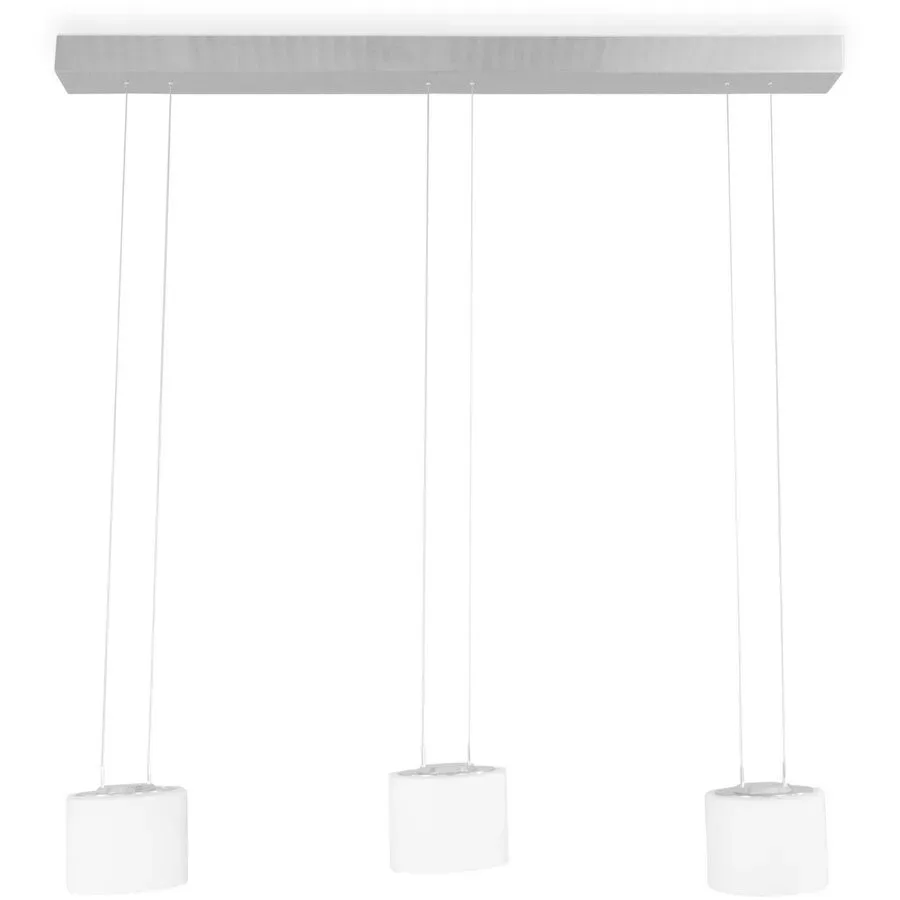 Designer-Pendellampe Bankamp Grazia Nickel matt - Farbe: nickel/chrom - LED - Lichtfarbe: Warmweiss - Kaltes Tagesweiss - Designer-Pendellampe- LED