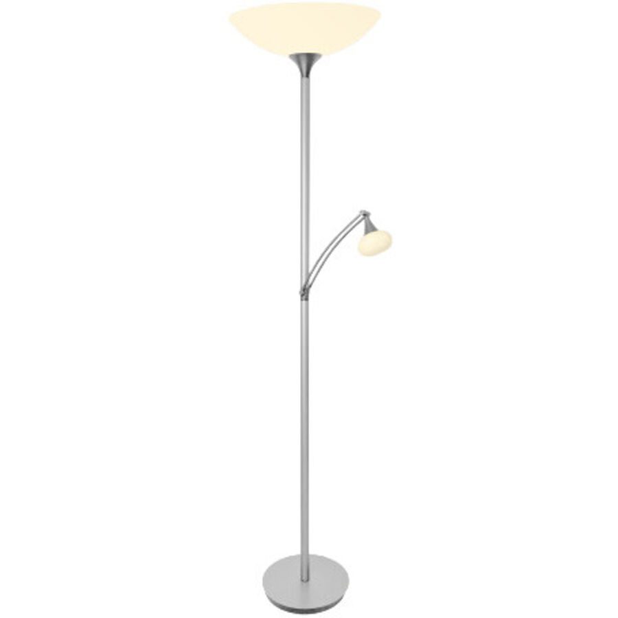 Designer-Stehlampe Bankamp Vera aluminium matt dimmbar H 180 cm - LED - Lichtfarbe: Warmweiss - Designer-Stehlampe- LED Energiesparlampe
