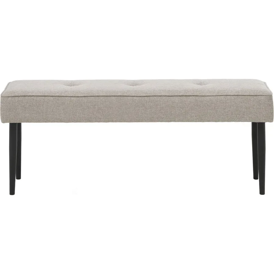 Bank Andris Beige Stoff/Metall 140 cm 48 cm - Farbe: sand - Material: Polyester/Metall - Bank