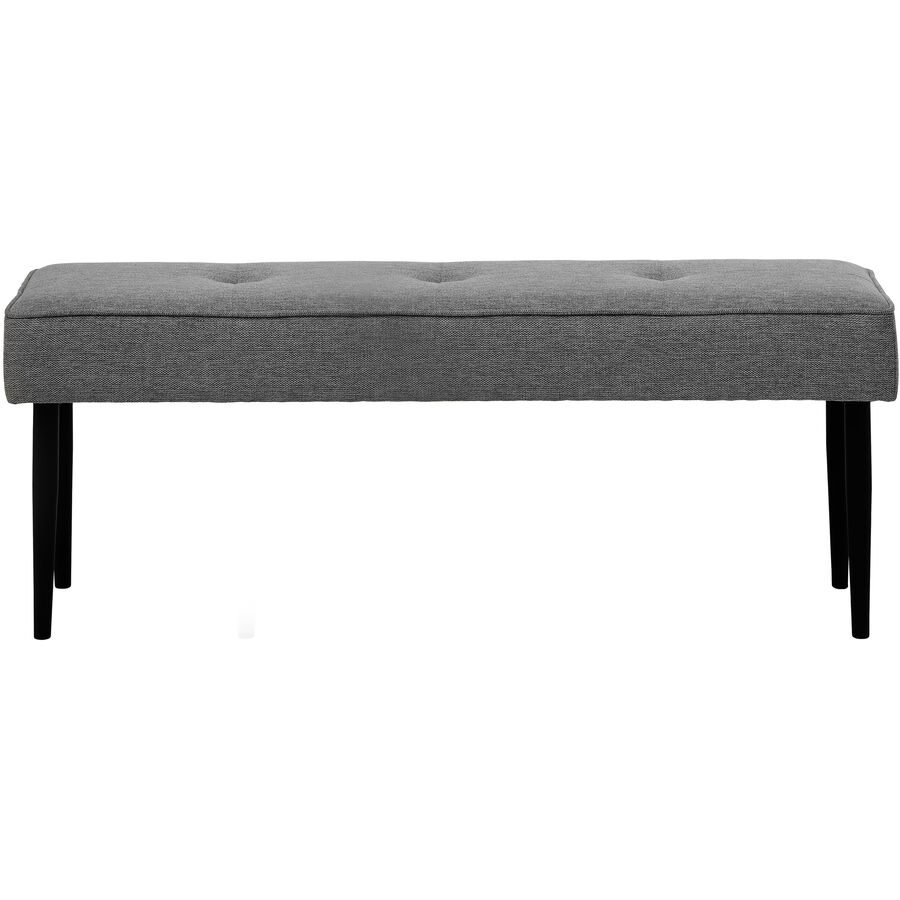 Bank Andris Grau Stoff/Metall B 140 cm H 48 cm - Material: Metall/Polyester - Bank