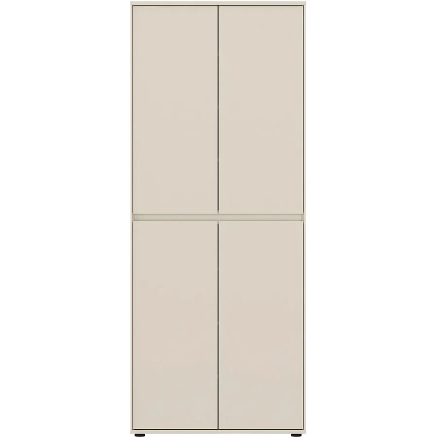 Schuhschrank Birio Beige MDF B 75 cm T 35.3 cm - Farbe: Kaschmir - Material: Spanplatte - Schuhschrank