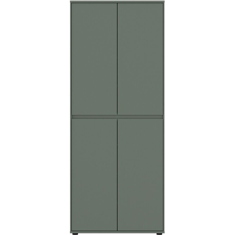 Schuhschrank Birio Grün MDF B 75 cm T 35.3 cm - Farbe: Salbei - Material: Spanplatte - Schuhschrank