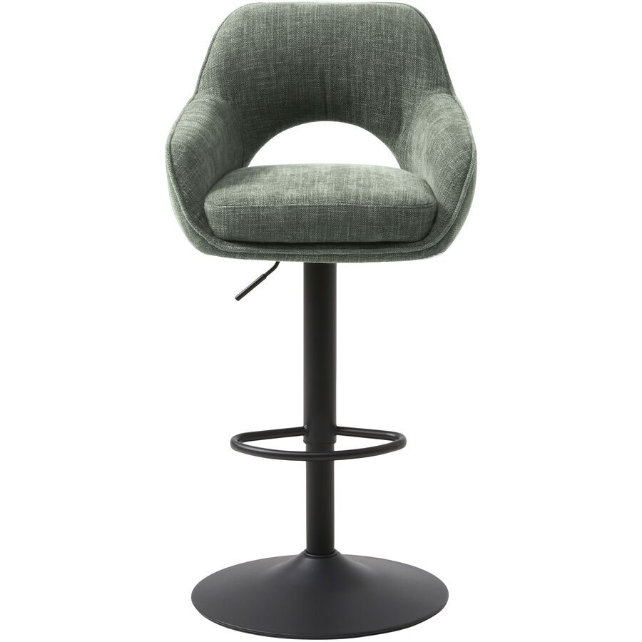 Barhocker 2er-Set Cornell Grün Polyester/Metall 51 cm 95.5 cm - Farbe: waldgrün - Barhocker 2er-Set