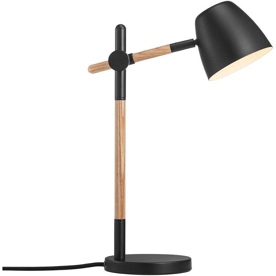 NORDLUX Tischlampe Theo Schwarz Metall B 15 cm H 42.7 cm - Tischlampe