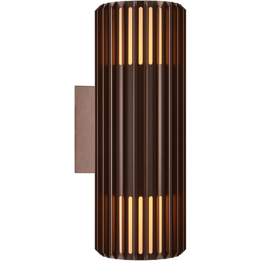 NORDLUX Wandlampe aussen Aludra Braun Aluminium B 12.4 cm H 33.7 cm - Wandlampe aussen