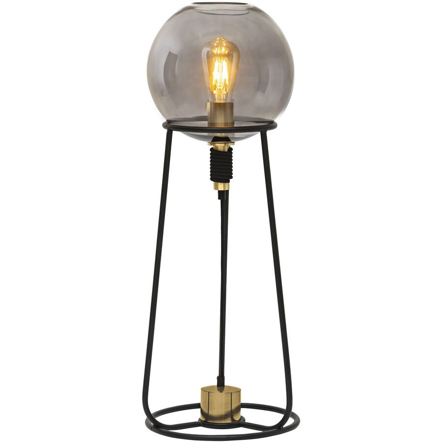Tischlampe Stelo Schwarz Metall B 25 H 71 cm - Tischlampe