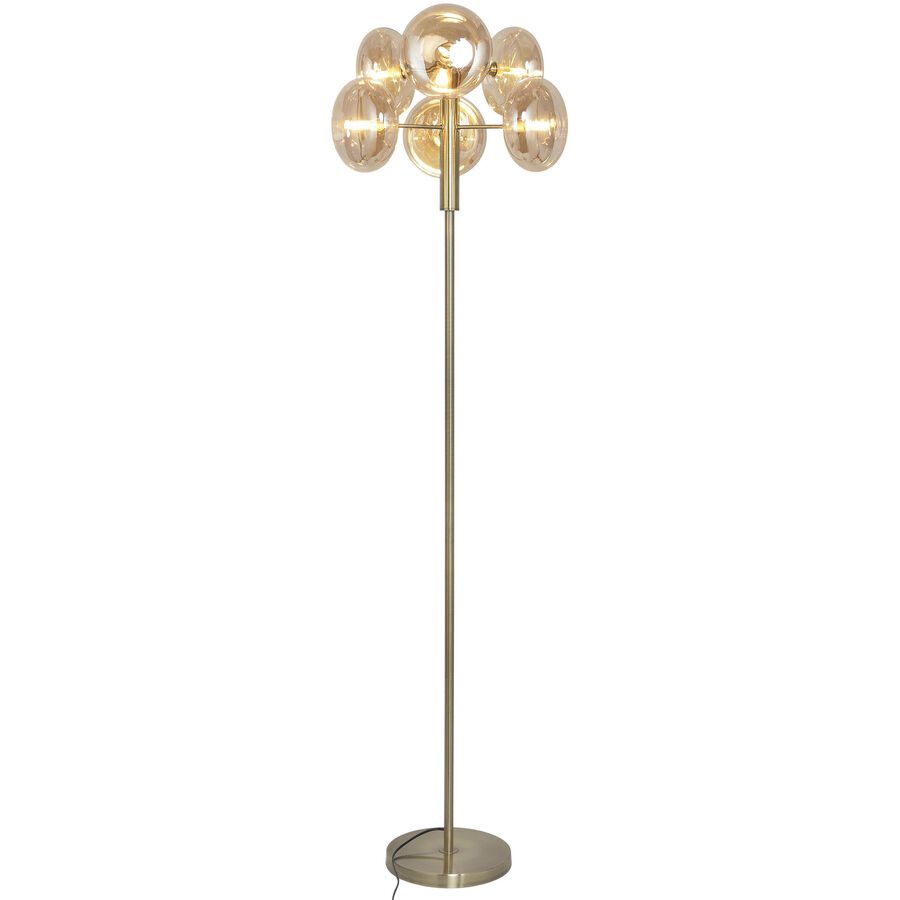 Stehlampe Explosion Braun Metall B 44 H 165 cm - Farbe: Bernstein - Stehlampe