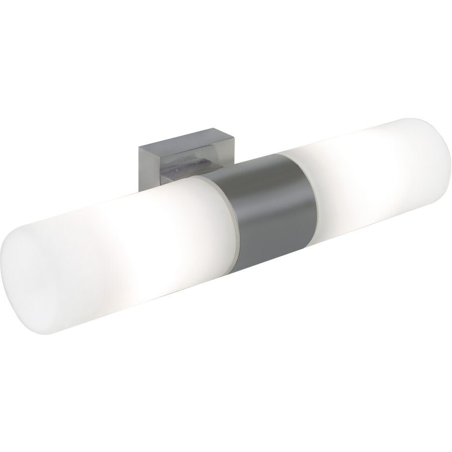 NORDLUX Wandlampe Tangens Edelstahl Glas B 31 H 6 cm - Farbe: Gebürsteter Stahl - Wandlampe