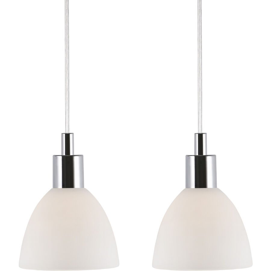 NORDLUX Pendellampe Ray Edelstahl Glas B 12 H 16 cm - Farbe: chrom - Pendellampe