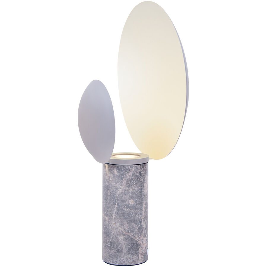 NORDLUX Tischlampe Caché Grau Metall B 30 H 49 cm - Material: Marmor/Metall - Tischlampe