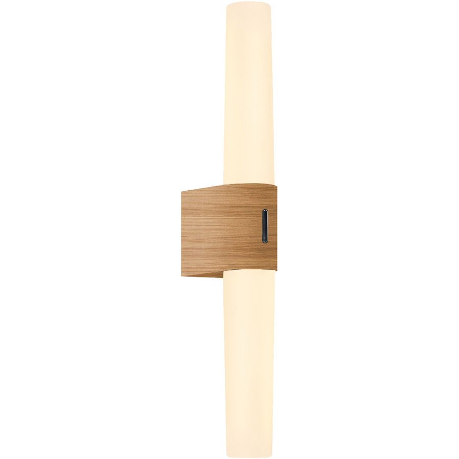 NORDLUX Wandlampe Helva Braun Kunststoff B 5.7 cm H 5.7 cm - Farbe: Holzfolie - Material: Plastik - Wandlampe