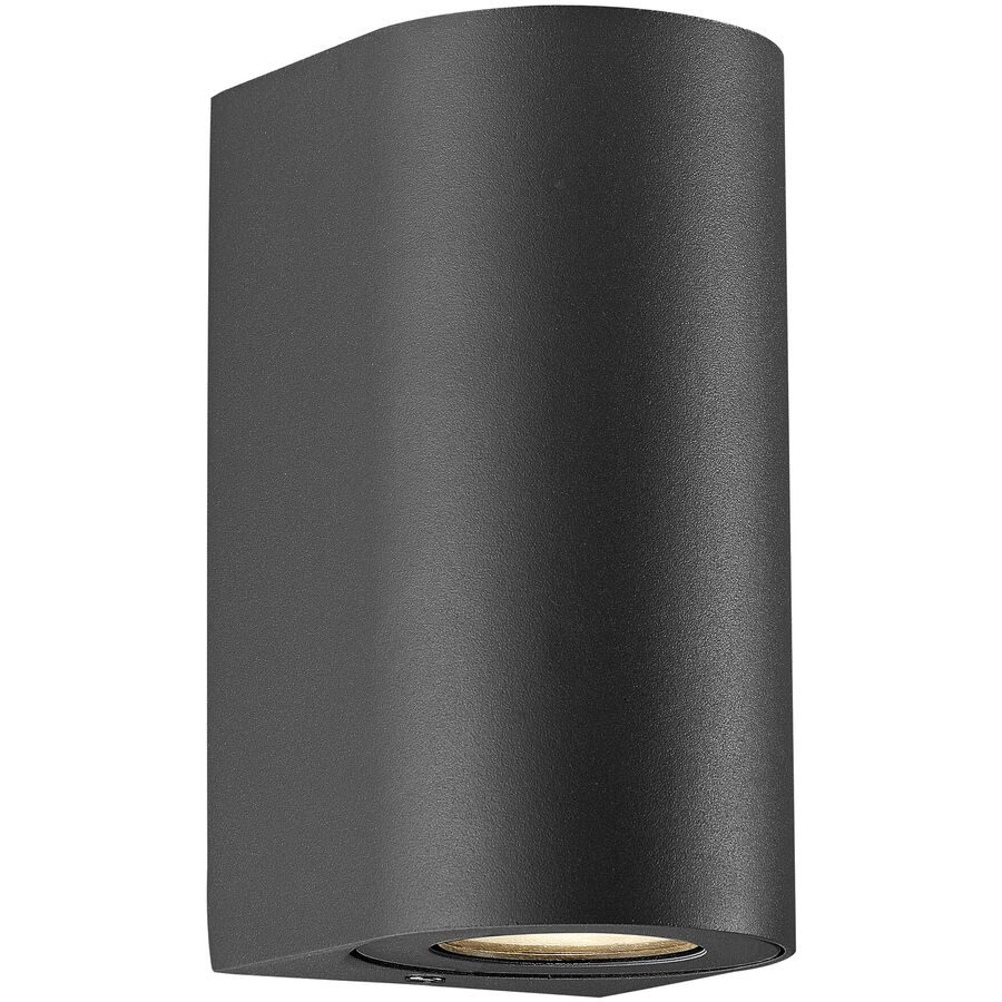 NORDLUX Wandlampe aussen Canto Schwarz Aluminium B 8.7 cm H 17.2 cm - Wandlampe aussen