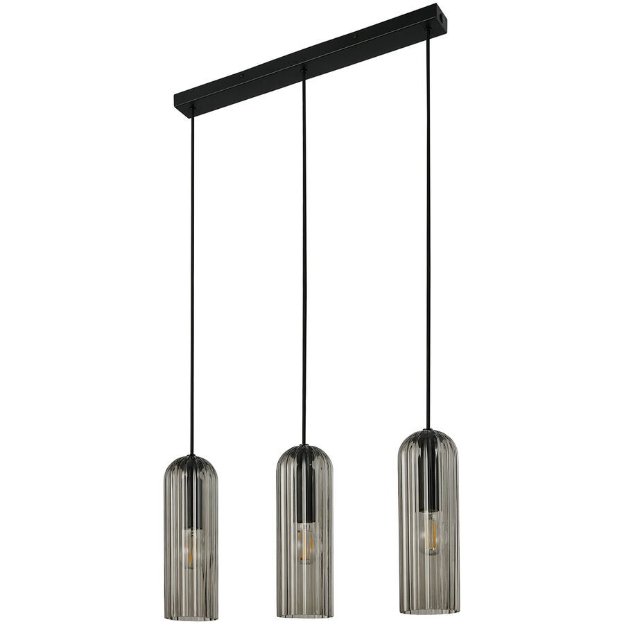 NORDLUX Pendellampe Miella Schwarz Glas/Kunststoff B 52 H 30 cm - Farbe: Rauchfarben - Pendellampe