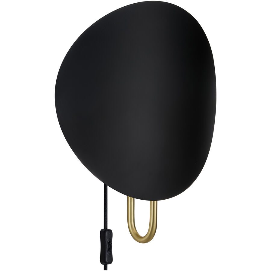 NORDLUX Wandlampe Spargo Schwarz Metall B 32 cm H 39.3 cm - Farbe: Schwarz/Messing - Wandlampe