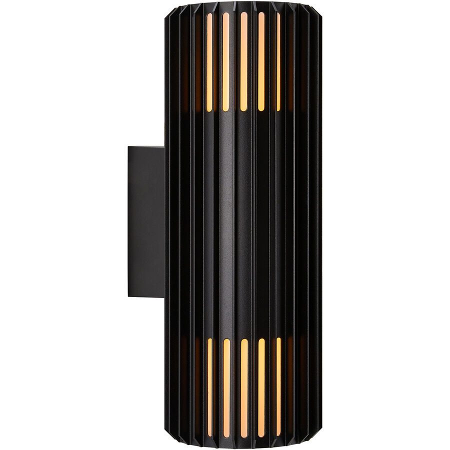 NORDLUX Wandlampe aussen Aludra Schwarz Aluminium B 12.4 cm H 33.7 cm - Wandlampe aussen