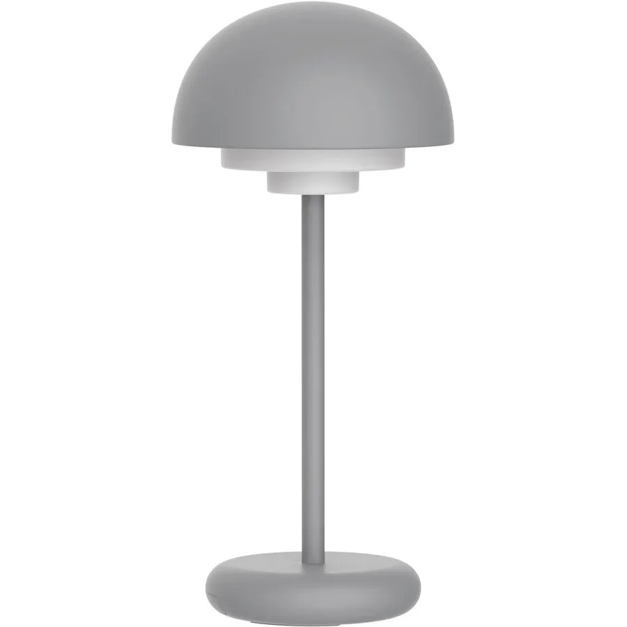 Tischlampe Smukke Grau Kunststoff B 14 cm H 30.5 cm - Material: Polycarbonat - Tischlampe