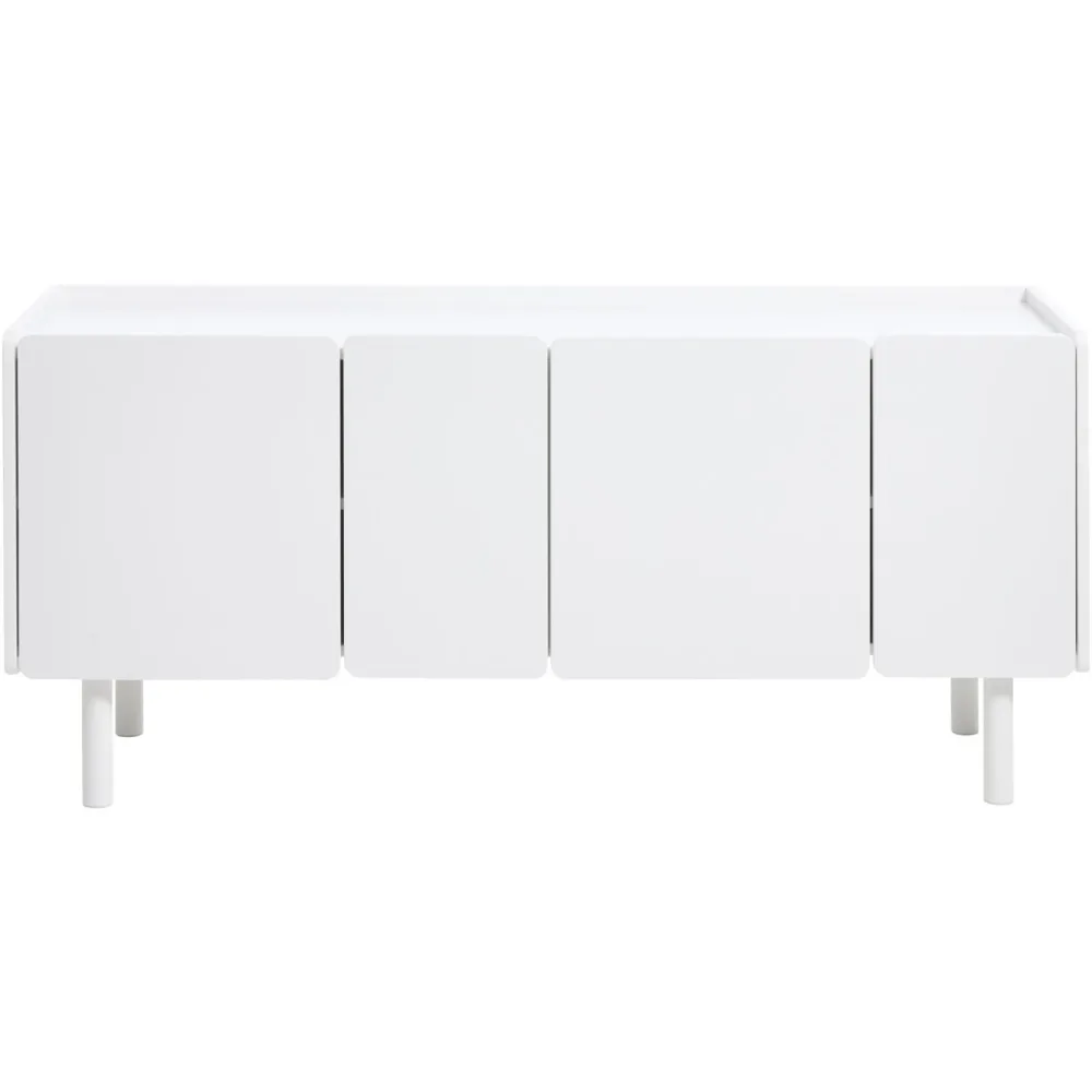Sideboard Bernd Weiss MDF/Stahl B 160 T 45 cm - Farbe: white - Material: RAL 9003 MDF, METAL LEGS - Sideboard
