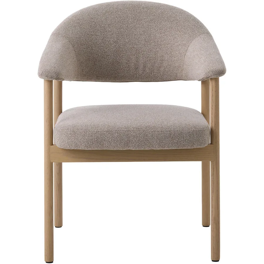Stuhl 2er-Set Etan Beige Polyester/Holz B 63 cm - Farbe: Braun - Stuhl 2er-Set