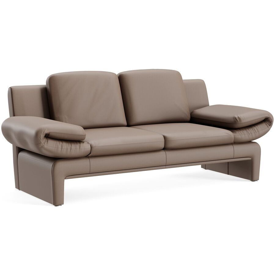 Sofa Astra Braun Leder B 271 T 156 cm - Farbe: Montana - lehm 22 - Möbel Konfigurator: Traummöbel individuell zusammenstellen