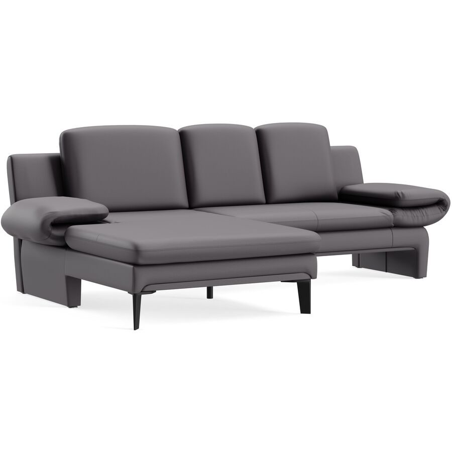 Ecksofa Astra Grau Stoff B 321 T 168 cm - Farbe: Touch - 844 steel - Möbel Konfigurator: Traummöbel individuell zusammenstellen