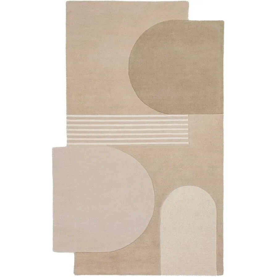 Teppich Altus Beige Wolle B 120 T 180 cm - Farbe: natur - Material: 100% WOLLE - Teppich