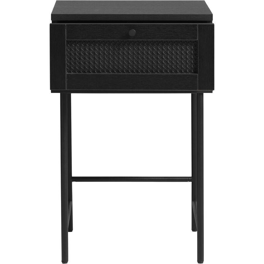 Beistelltisch Lysband Schwarz Stahl/MDF B 45 cm - Beistelltisch