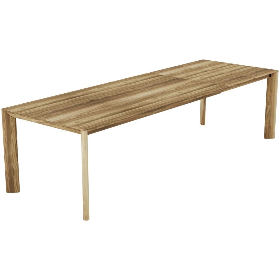 Esstisch ausziehbar Massivo Braun Holz B 200 cm Ausziehbar - Farbe: Nussbaum geölt - Möbel Konfigurator: Traummöbel individuell zusammenstellen -