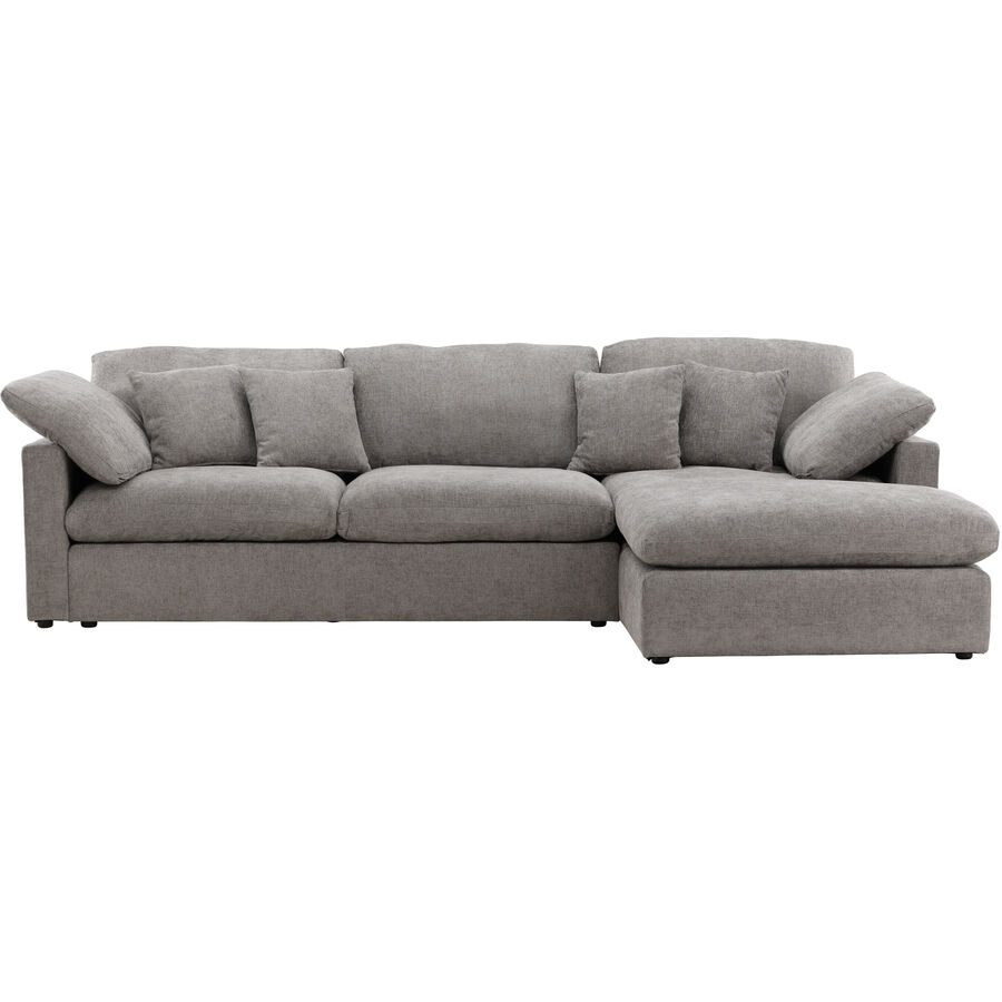 Ecksofa Kust Grau Polyester B 297 T 107 cm - Farbe: Dunkelgrau - Ecksofa