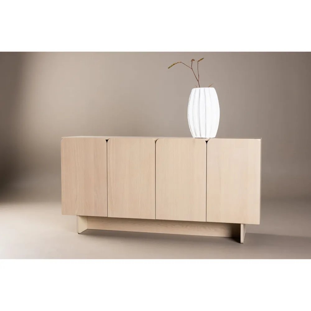 Sideboard Taura Braun MDF B 160 T 42 H 80 cm - Farbe: Hellbraun - Sideboard