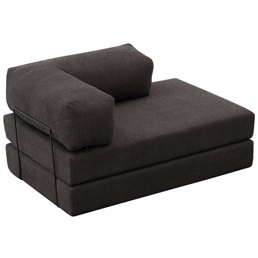 Bettsofa Foldbar Grau Stoff B 140 T 95 cm - Farbe: anthrazit - Material: Fabric: 100% CHENILLE - Bettsofa