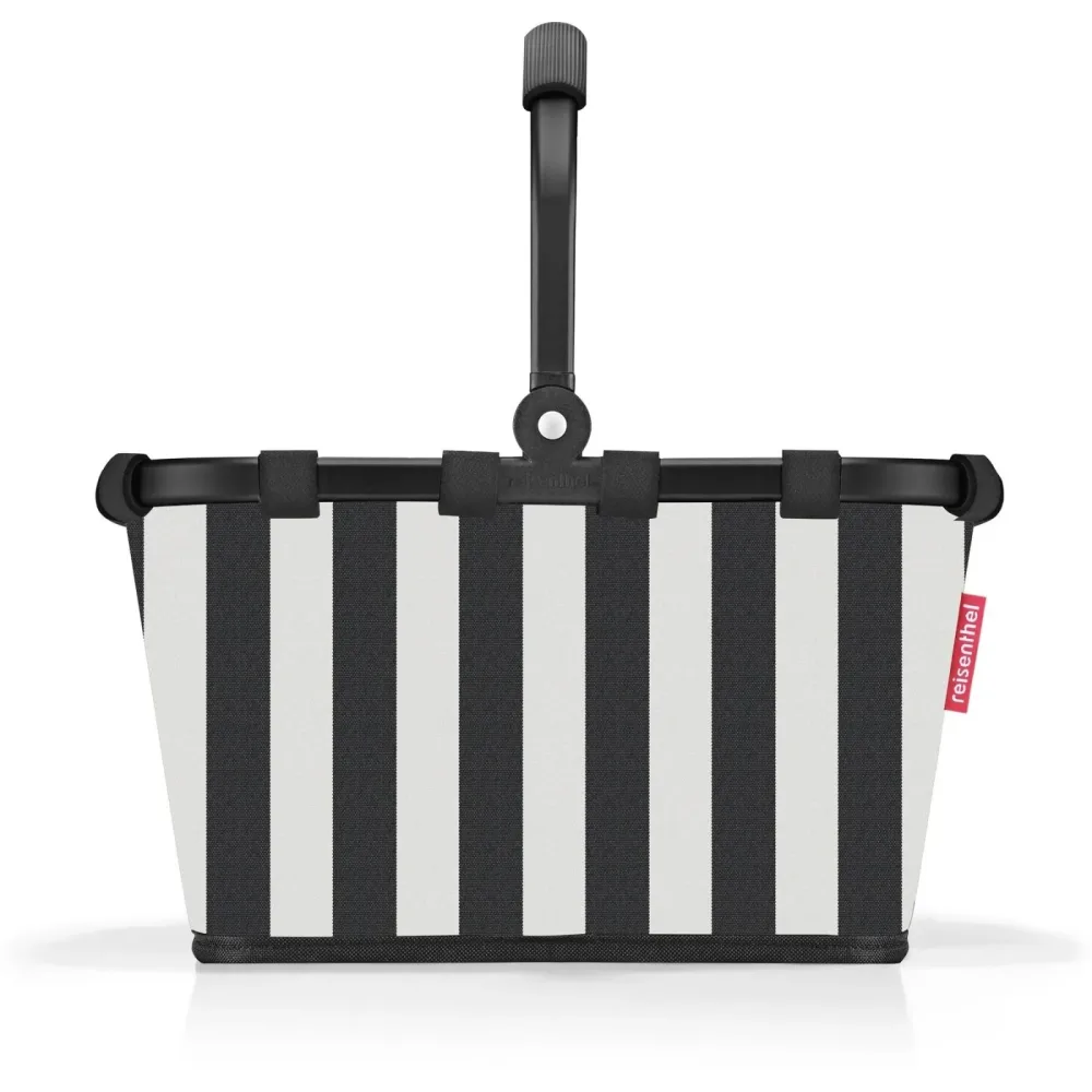 Einkaufskorb Reisenthel Schwarz/Weiss Aluminium/Polyester T 19.5 cm B 33.5 cm - Farbe: Summerstripes Black - Einkaufskorb