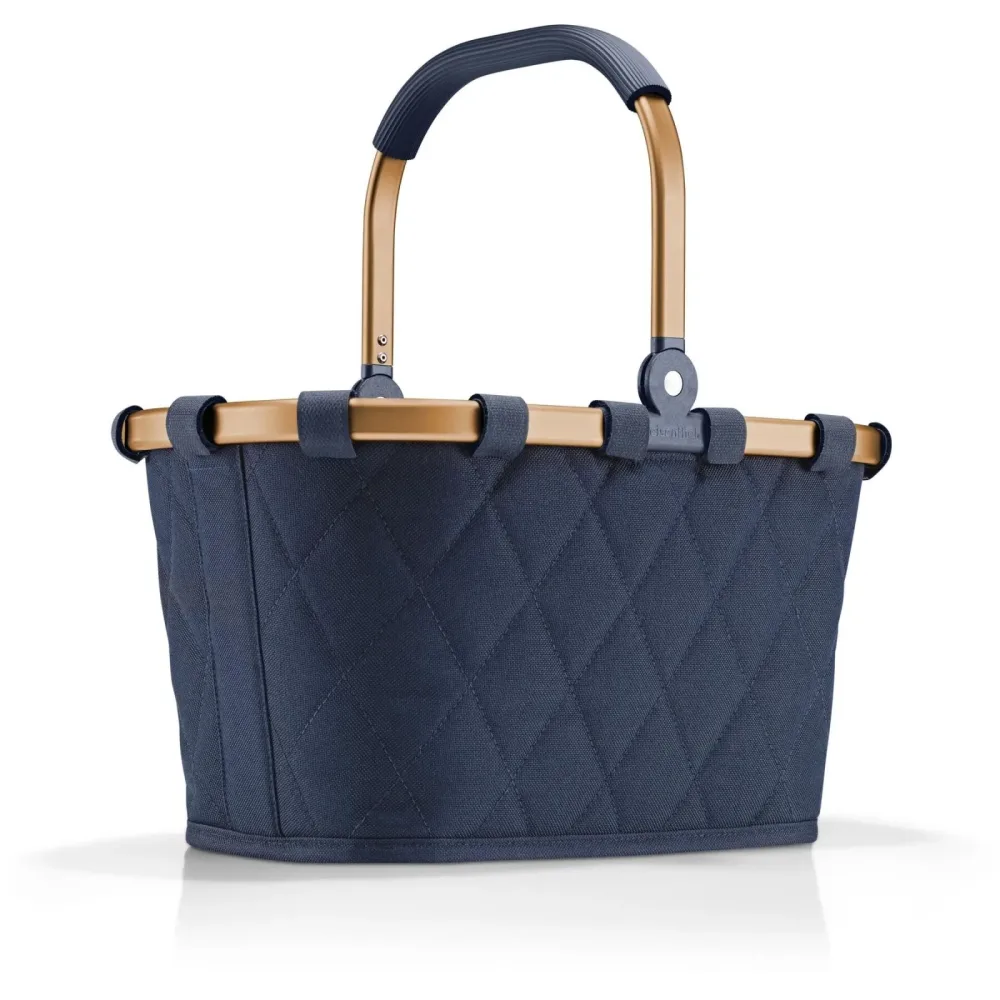 Einkaufskorb Reisenthel Gold/Blau Polyester T 19.5 cm B 33.5 cm - Farbe: Rhombus Midnight Gold - Einkaufskorb