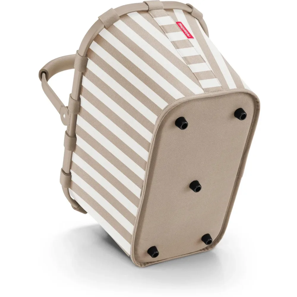 Einkaufskorb Reisenthel Braun/Weiss Aluminium/Polyester T 28 B 48 cm - Farbe: Summerstripes Coffee - Einkaufskorb