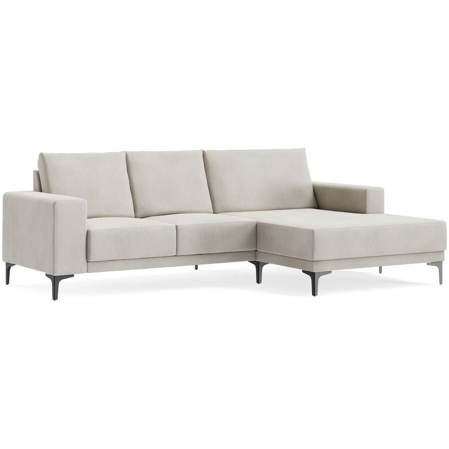 Ecksofa Bivio Braun Stoff B 246 T 152 cm - Farbe: OSAKA - 9 cappuccino - Möbel Konfigurator: Traummöbel individuell zusammenstellen - Ecksofa