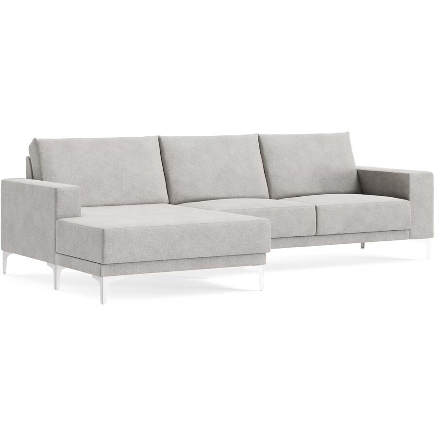 Ecksofa Bivio Grau Stoff B 262 T 152 cm - Farbe: LODGE - 3/3 warm grey - Möbel Konfigurator: Traummöbel individuell zusammenstellen - Ecksofa