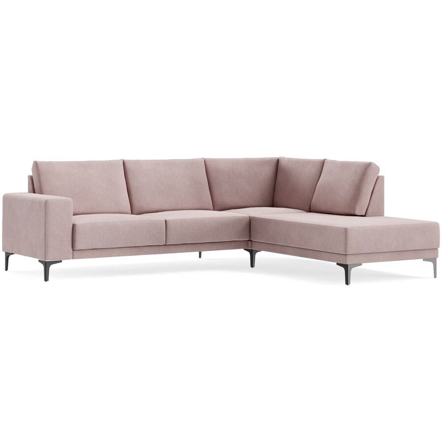 Ecksofa Bivio Rosa Stoff B 263 T 210 cm - Farbe: BROOKLYN - 19 lilly - Möbel Konfigurator: Traummöbel individuell zusammenstellen - Ecksofa