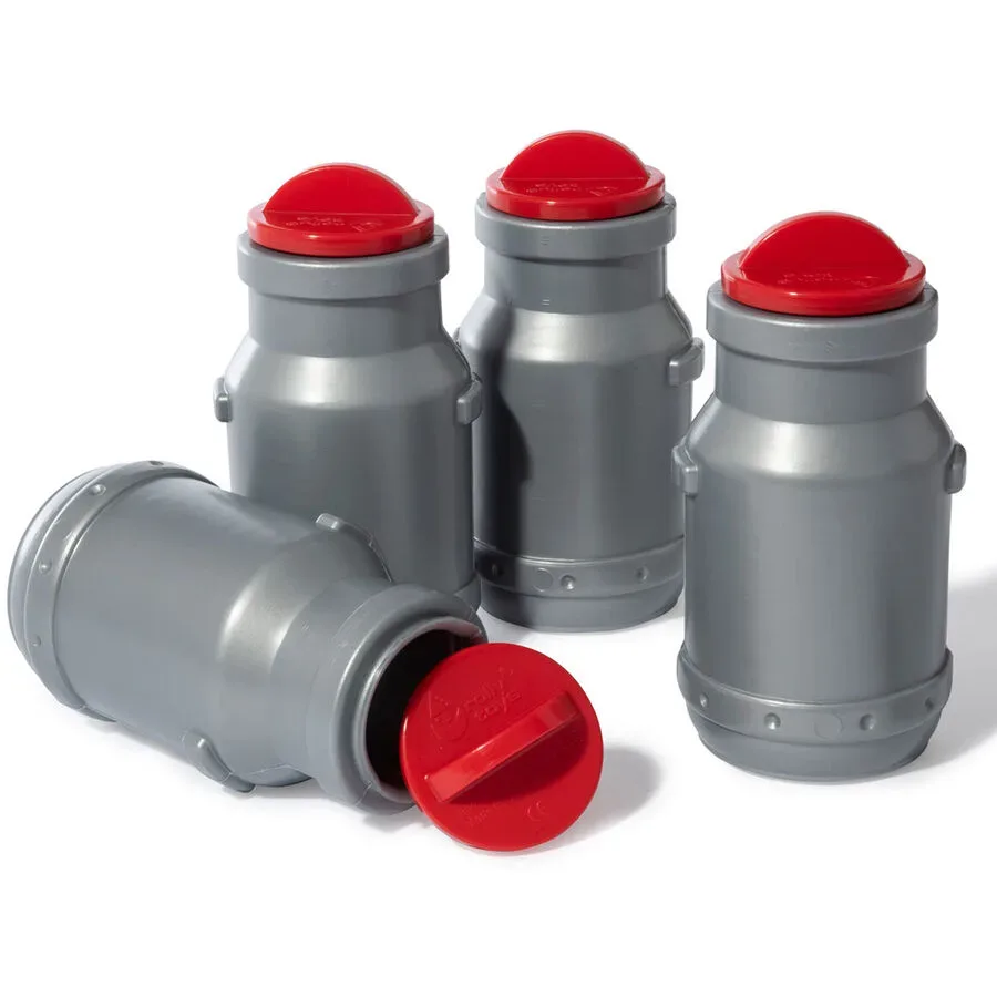 Milchkannen Rolly Toys Grau Kunststoff - Farbe: Grau/Rot - Trettraktor