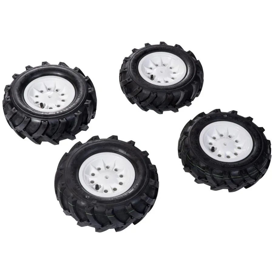 Luftreifen-Kit 310x95/325x110 Rolly Toys Schwarz Kunststoff - Farbe: schwarz/weiss - Material: Gummi/Kunststoff - Trettraktor