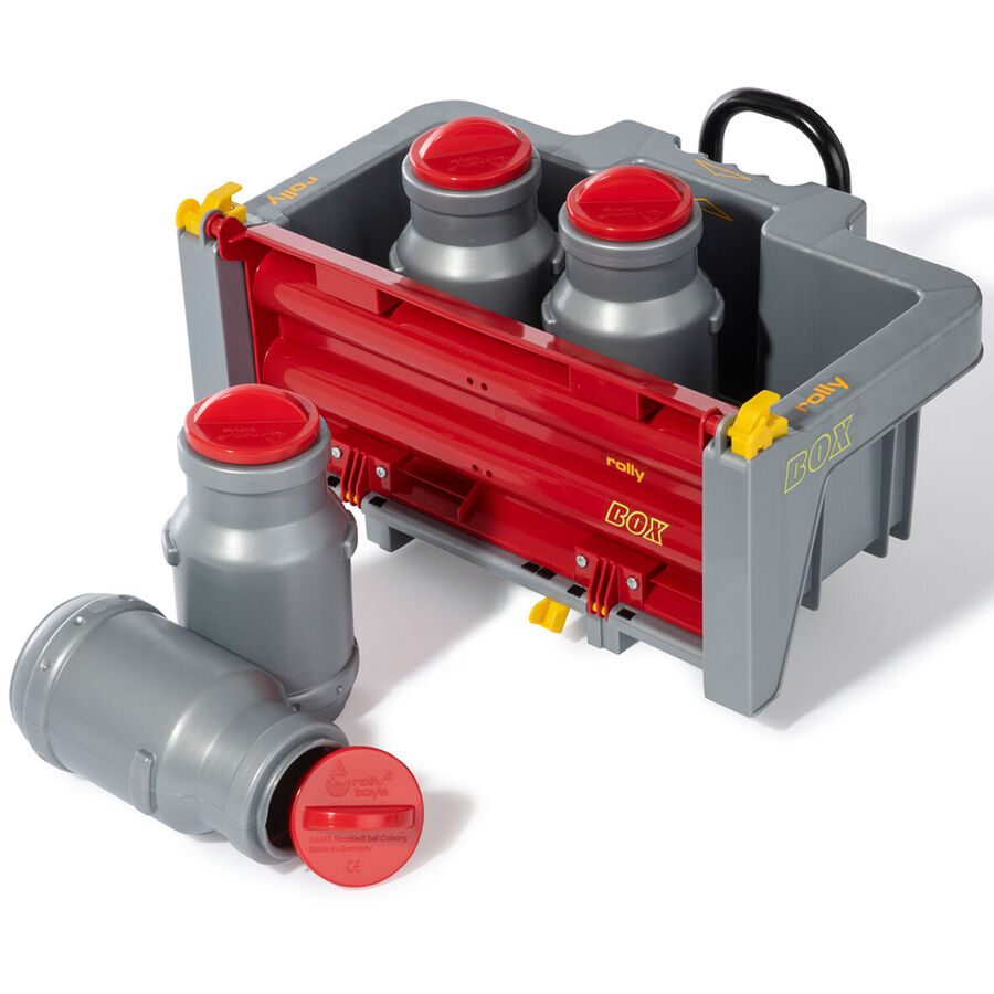RollyBox Rolly Toys Grau Kunststoff - Farbe: Grau/Rot - Trettraktor