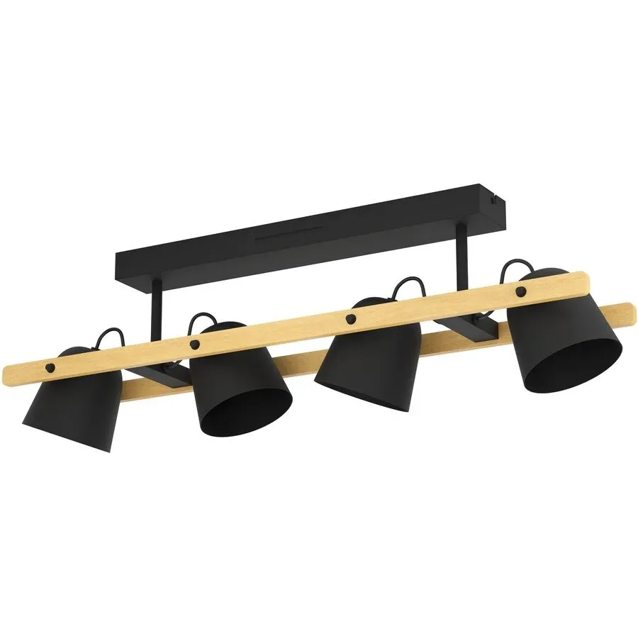 Deckenlampe Hornwood-Z Schwarz, braun 2200 lm Dimmbar B 14 cm
