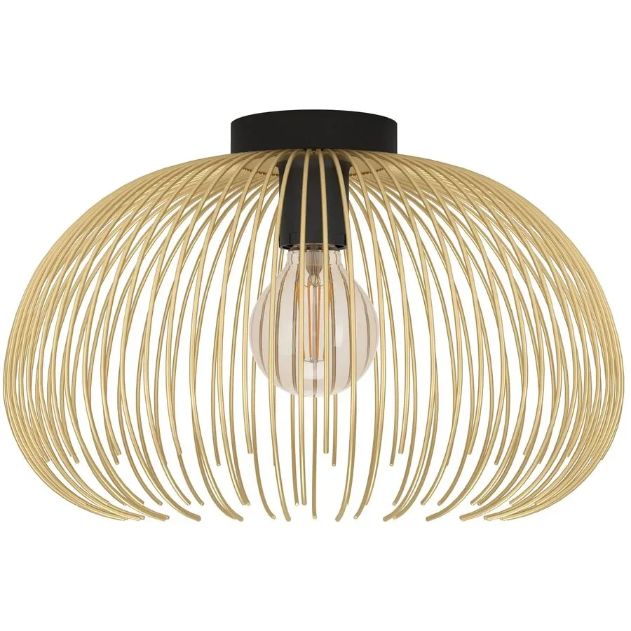 Deckenlampe Venezuela Schwarz, gold B 38.5 cm