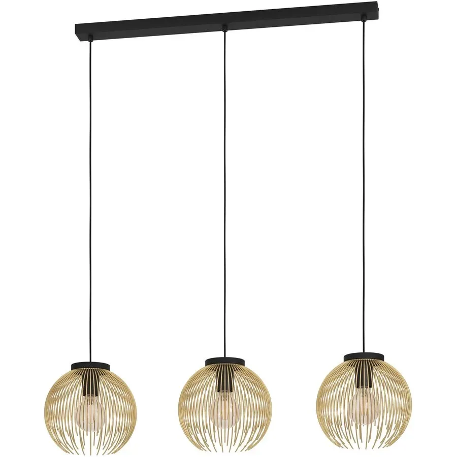 Pendellampe Venezuela Schwarz, gold B 23.5 cm