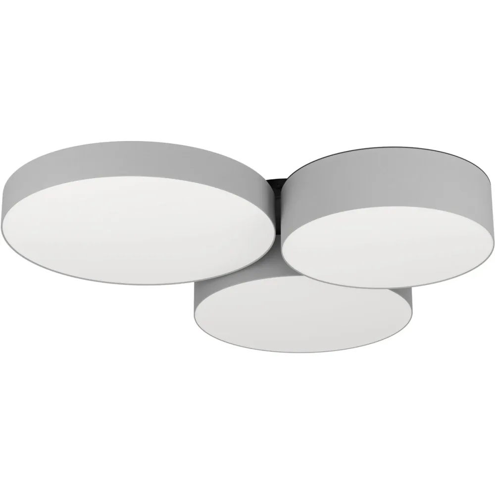 Deckenlampe Barbano-Z Schwarz 2550 lm Dimmbar B 56.5 cm - Farbe: grau